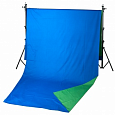 GreenBean Field 2,4х5m B/G  Фон двухцветный тканевый хромакей синий/зеленый (без стоек) от магазина фотооборудования Фотошанс