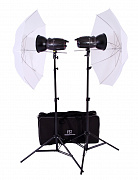 Комплект импульсного света FST E-250 Umbrella Kit от магазина фотооборудования Фотошанс