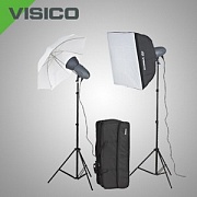 Visico VL Plus 300 SoftBox/Umbrella Kit Комплект импульсного света от магазина фотооборудования Фотошанс