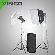 Visico VL Plus 200 Softbox/Umbrella Kit Комплект импульсного света от магазина фотооборудования Фотошанс