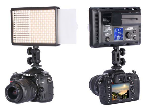 Grifon LED-308C +Remote  Светодиодный накамерный осветитель с пультом от магазина фотооборудования Фотошанс
