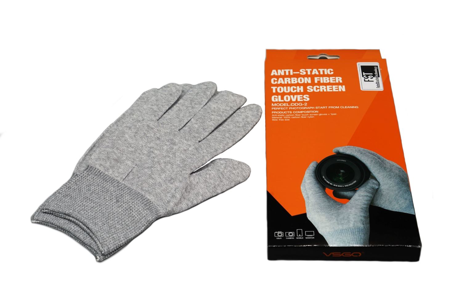 картинка FST CG-1 профессиональные антистатические перчатки из углеткани от магазина фотооборудования Фотошанс
