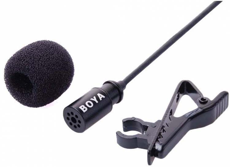 картинка Микрофон петличный Boya BY-LM20, всенаправленный, для GoPro 3,4 и DSLR камер  от магазина фотооборудования Фотошанс