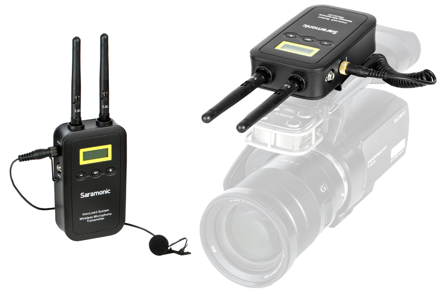 картинка Saramonic VmicLink5 RX+TX цифровая радиосистема с 1 передатчиком и 1 приемником от магазина фотооборудования Фотошанс