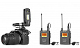 картинка Петличная радиосистема Saramonic UwMic9 TX9+TX9+RX-XLR9  радиопетлички с 2 передатчиками и 1 приемником от магазина фотооборудования Фотошанс