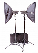 Комплект импульсного света FST E-250 SoftBox Kit с двумя софтбоксами от магазина фотооборудования Фотошанс