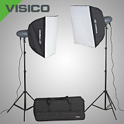 Visico VL Plus 300 SoftBox Kit  Комплект импульсного света от магазина фотооборудования Фотошанс