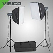 Visico VL Plus 400 SoftBox Kit Комплект импульсного света от магазина фотооборудования Фотошанс