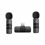 картинка BOYA BY-V20 USB-C Ультракомпактная беспроводная микрофонная система 2,4 ГГц от магазина фотооборудования Фотошанс