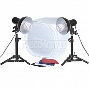 Falcon Eyes LFPB-2 kit  Комплект постоянного флуоресцентного света, фотобокс 60см от магазина фотооборудования Фотошанс