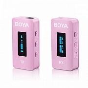 картинка Boya BY-XM6-K1P Компактный беспроводной микрофон с зарядным кейсом (Розовый) от магазина фотооборудования Фотошанс