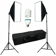 FST ET-402 Kit  Комплект постоянного люминесцентного света (2х85Вт, 50x70cm) от магазина фотооборудования Фотошанс